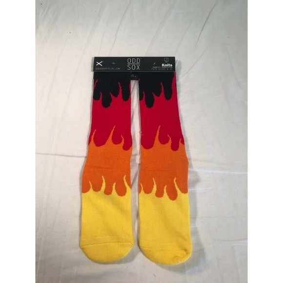 Odd Sox Other - Odd Sox Flame Crew Socks All Over Print One Size NWT